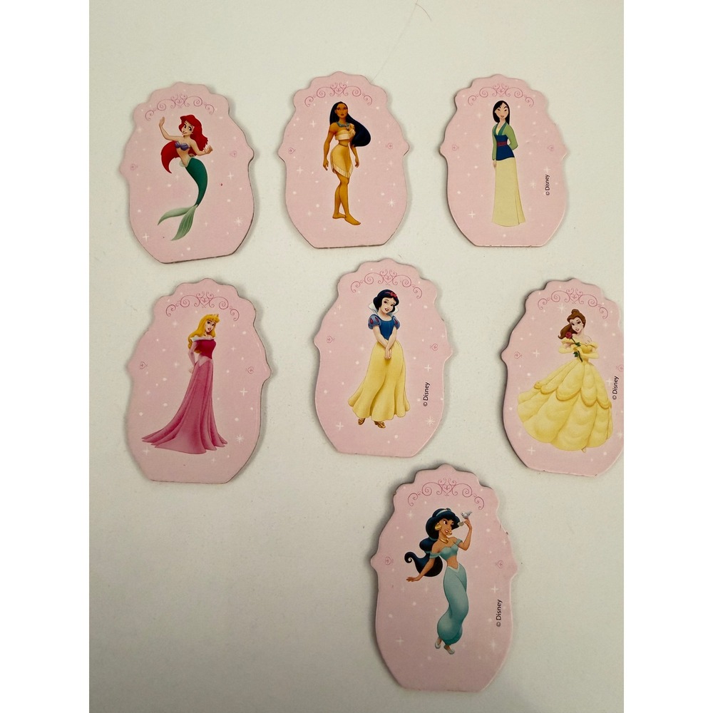 Disney Princess Monopoly Junior Replacement Mover Tokens Set of 7 Hasbro 2004